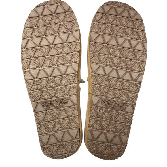 Minnetonka Women’s London Red Faux Fur Slide Slipper Size US 10 - Picture 9 of 10